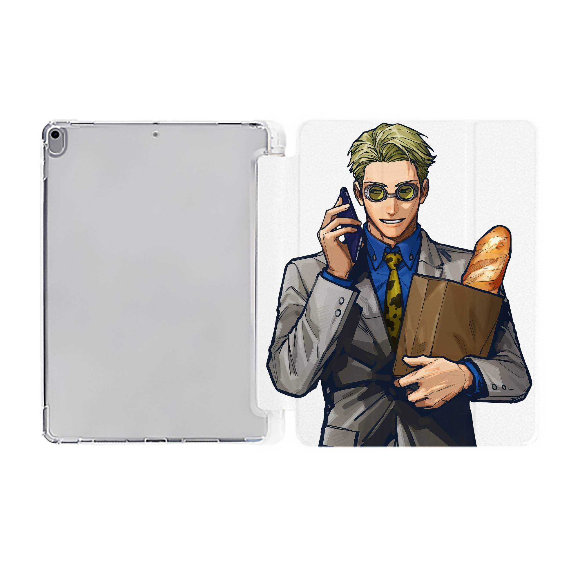 （画像用） 呪術廻戦 Jujutsu Kaisen IPad ケース ペン収納付き 三つ折りスタンド PUレザー×シリコン 対応機種9.5/10.5/10.9インチ